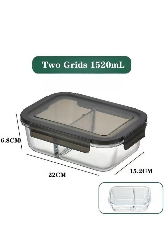 High Borosilicate Glass Microwaveable Large Lunch Boxes Divider Fruit Lunch Box