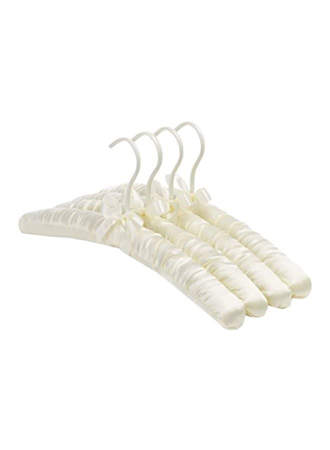 Pack Of 4 Padded Hanger White 1.25x15.25x6.25inch