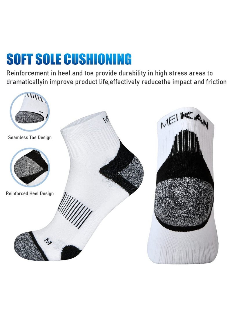 Running Socks Cushioned Trainer Socks Anti Blister Sports Running Socks For Men Women Nonslip Athletic Socks with Heel and Toe Protection Breathable Sweat-Wicking 6 Pairs