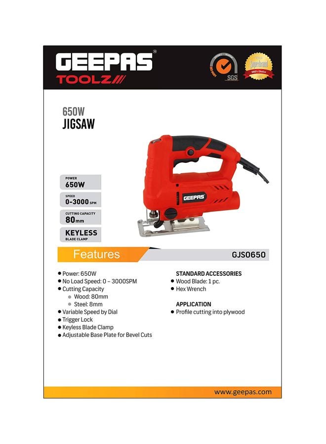 Professional Jigsaw Machine Red/Black