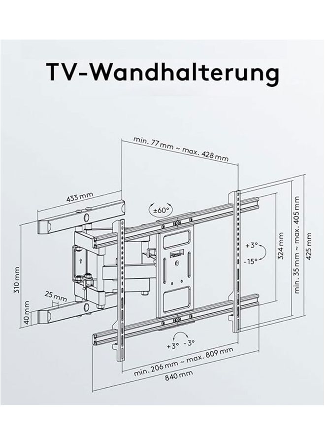 Full TV Wall Mount 32-80 Inch Suitable For LED LCD And CURVED TV