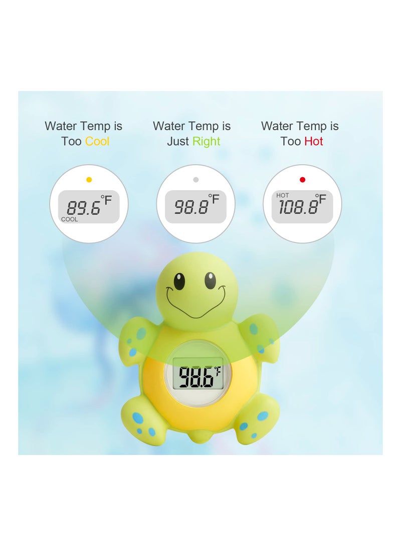 Baby Bath Thermometer with Automatic Water Induction Switch, Floating Bath Toy for Infants, Smart Accurate Temperature Monitor with LED Display and Safety Warning for Safe Bathing.