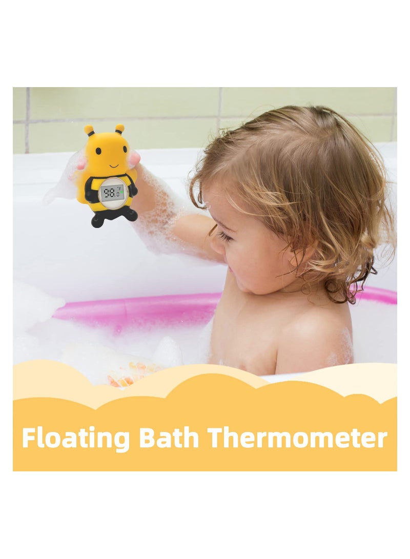 Floating Baby Bath Thermometer Toy - Safe Water Temperature Monitor for Bathtubs, Ideal Gift for Newborns, Infants, and Toddlers (Bee Design) - Perfect Baby Shower Present!