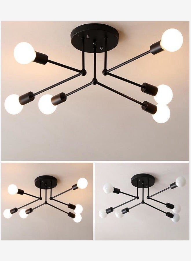 Semi Ceiling Lamp for Bedroom Living Room Kitchen (Bulbs NOT Included)