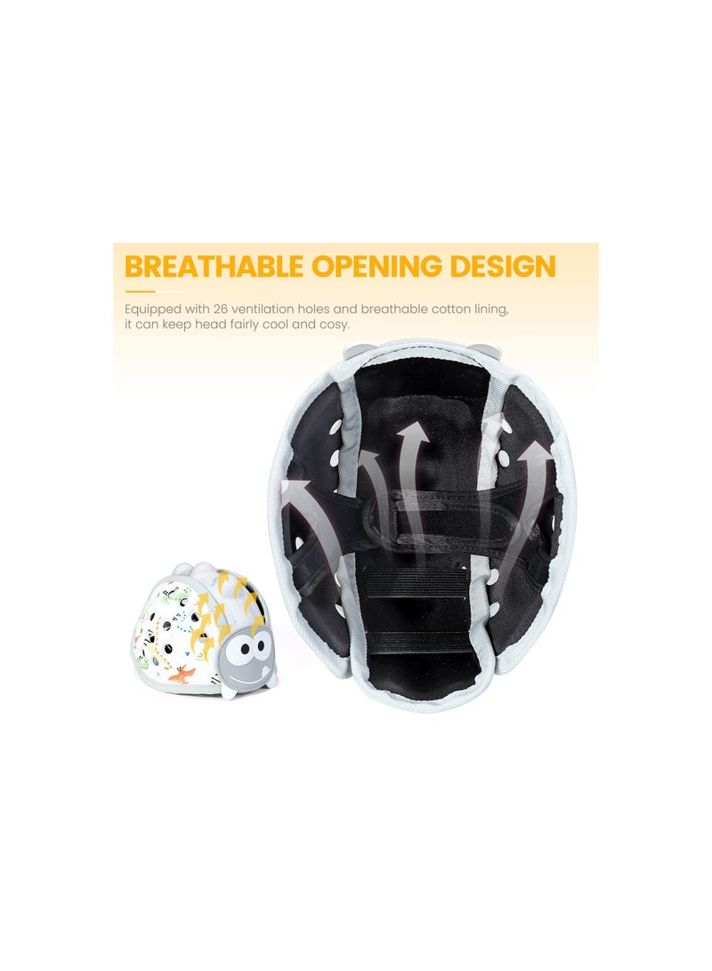 Breathable Baby Safety Helmet for Crawling and Walking, Soft Anti-Collision Head Protector, Ultra-Lightweight, Adjustable for Infants 6-24 Months, Tested and Certified for Safety.