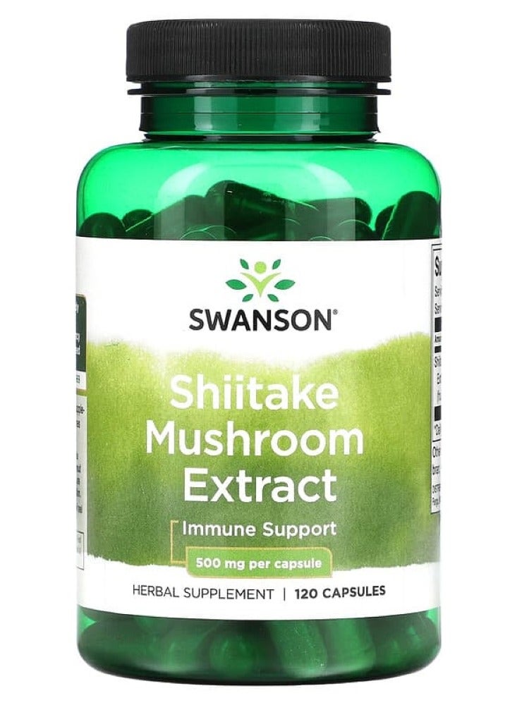 Swanson, Shiitake Mushroom Extract, 500 mg, 120 Capsules