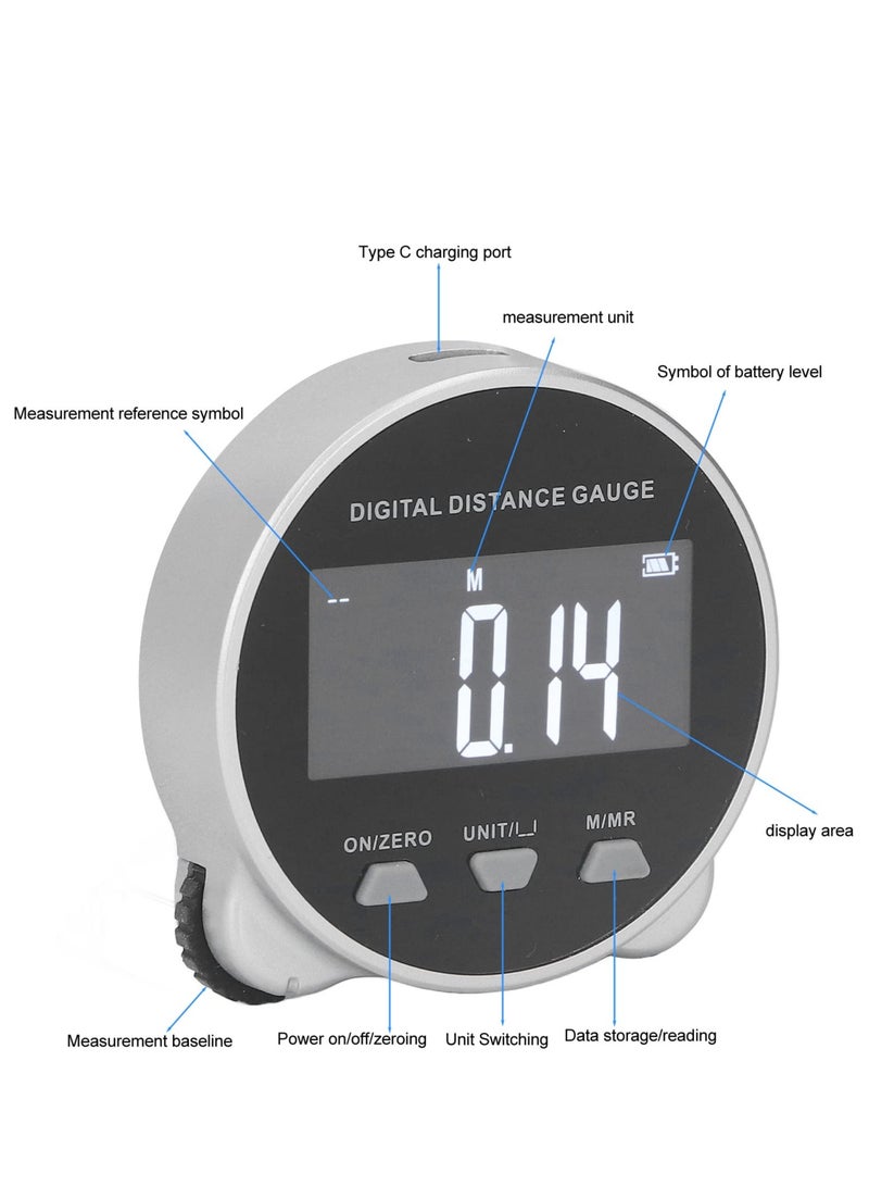 Digital Tape Measure with LCD Display 656 Ft High Accuracy Electronic Rolling Ruler Electronic Ruler Distance Rolling Measuring Tool for Flat Curved Diameter Odd Shape