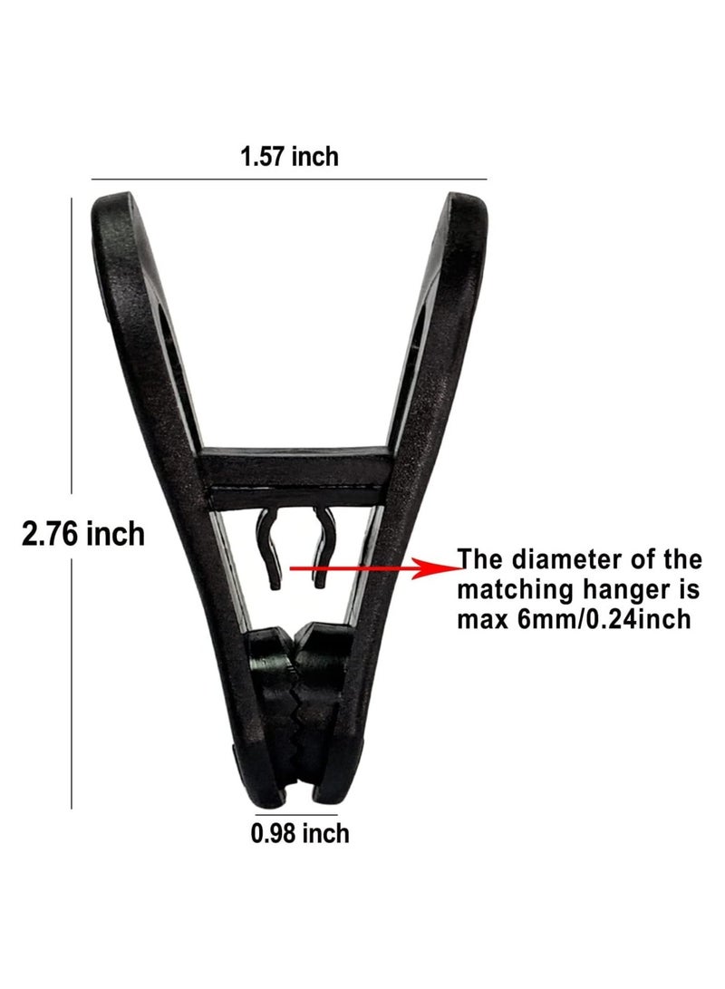 50Pcs Hanger Clips Strong Plastic Hangers Clips Clothes Pin Perfect for Plastic Clothes Hangers MultiPurpose Finger Clips for Skirt Pants Hangers Babys Flat Thin Clothes Hangers