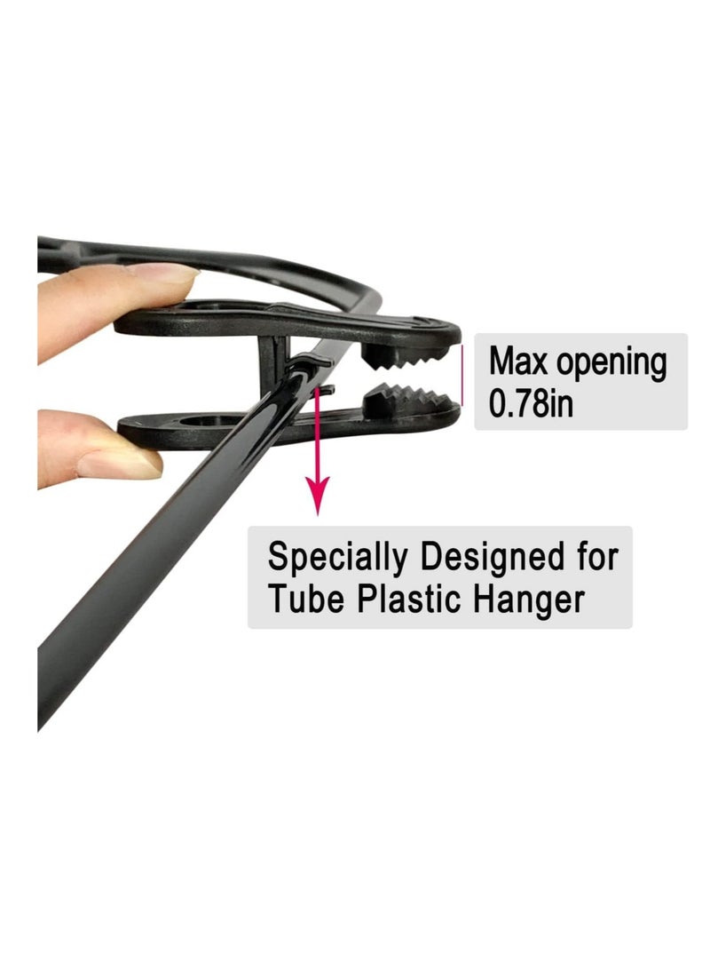 50Pcs Hanger Clips Strong Plastic Hangers Clips Clothes Pin Perfect for Plastic Clothes Hangers MultiPurpose Finger Clips for Skirt Pants Hangers Babys Flat Thin Clothes Hangers