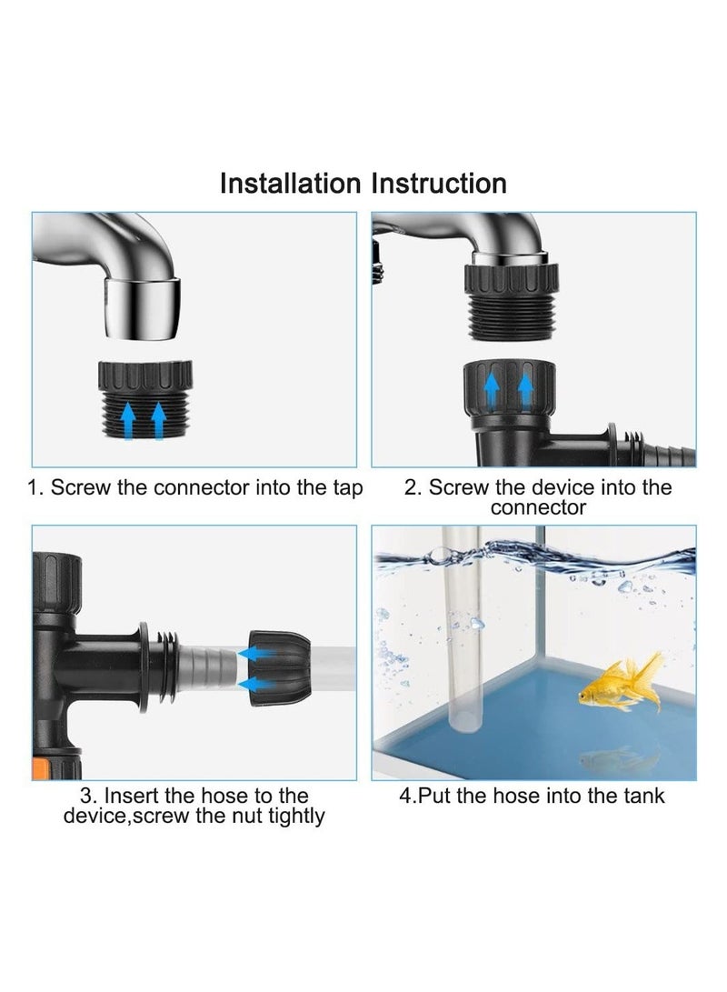 Aquarium Faucet Adaptor SYOSI Tank Water Changer Accessories Replacement Faucet Pump for Fish Tank Aquarium Cleaner