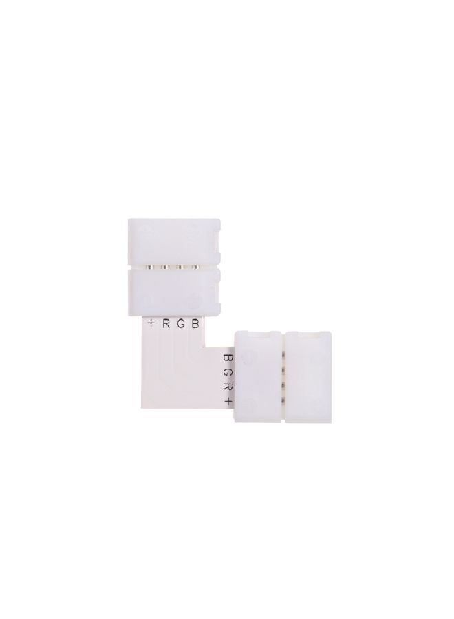 10-Piece L Shape LED Strip Connector White