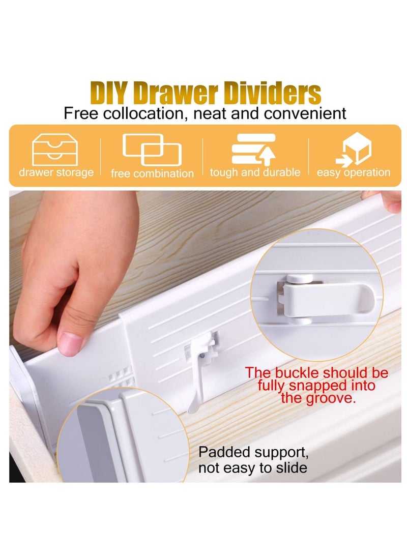 Drawer Dividers Organizer Adjustable for Clothes Separator Expandable Organizer from 10.6-18