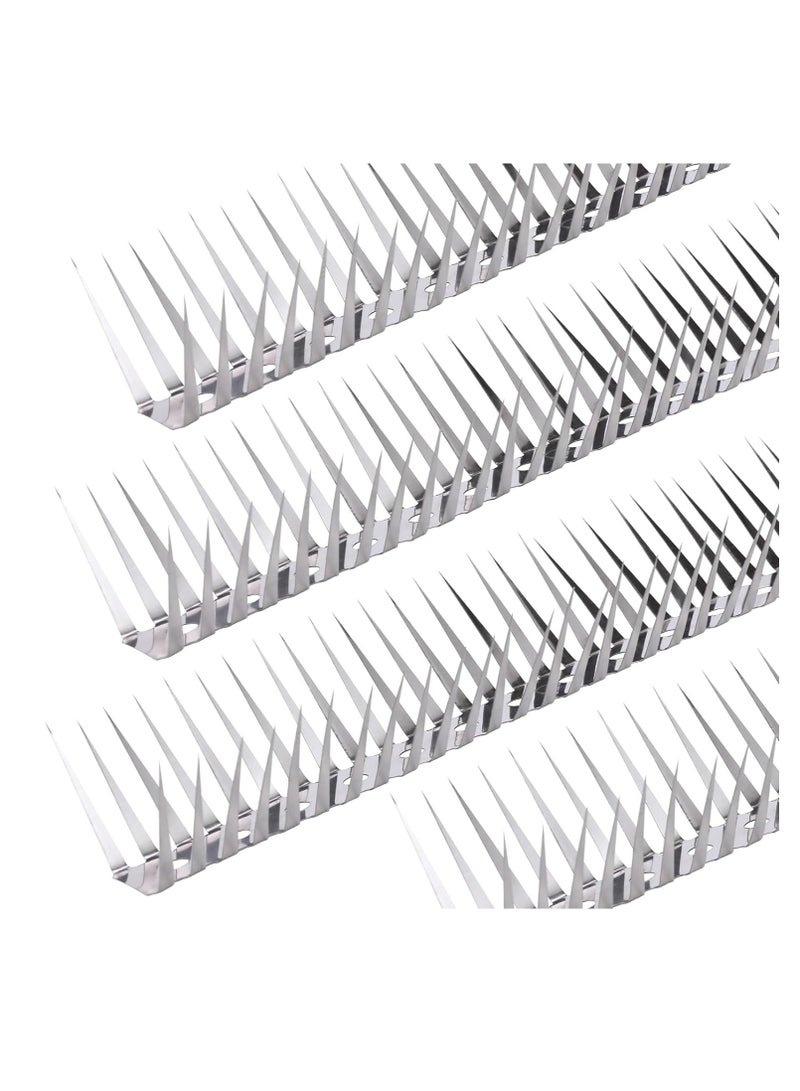 Bird Spikes, Durable Bird Repellent Spikes Arrow Pigeon Spikes Fence Kit, for Outside to Keep Birds Away, Pigeon Squirrel Bird Spikes Deterrent, Bird Prevention Spikes with Stainless Steel