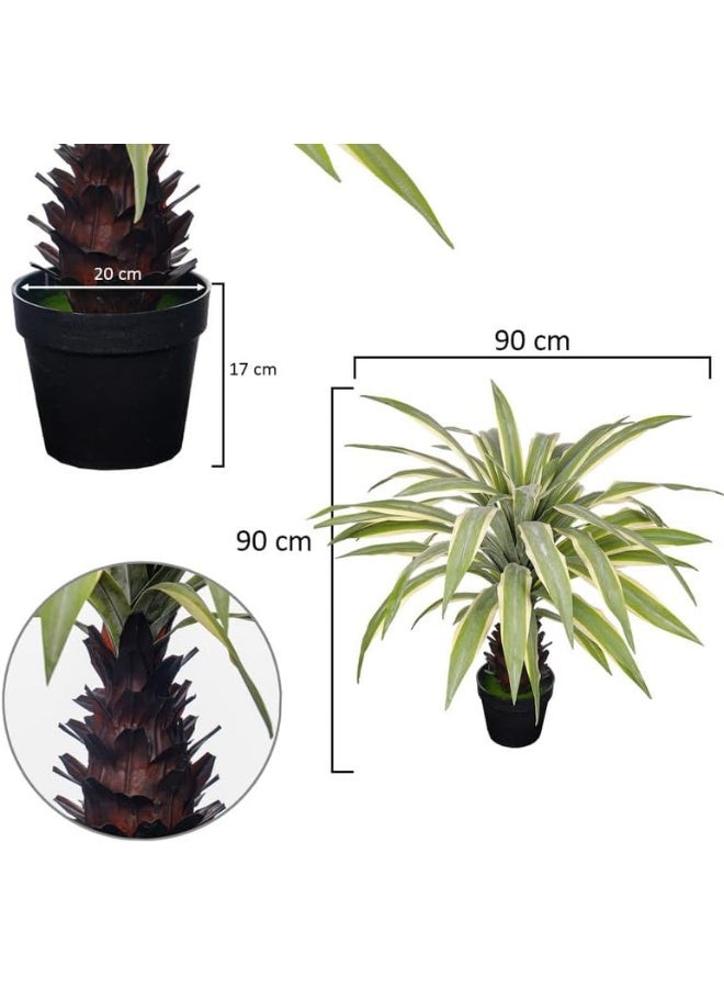 Nearly Natural Real Touch Artificial Yucca Pallida Plant 90X90X90 Cm Green-Brown