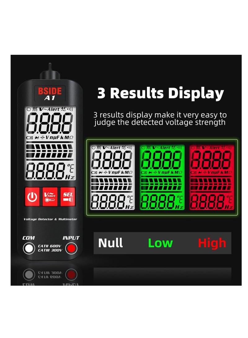 Automatic Anti-Burn Intelligent Digital Multimeter Zero and Fire Wires Tester Non Voltage Detector Fast Accurately Measures Voltage Current Conductor On/Off Color Ring Resistance
