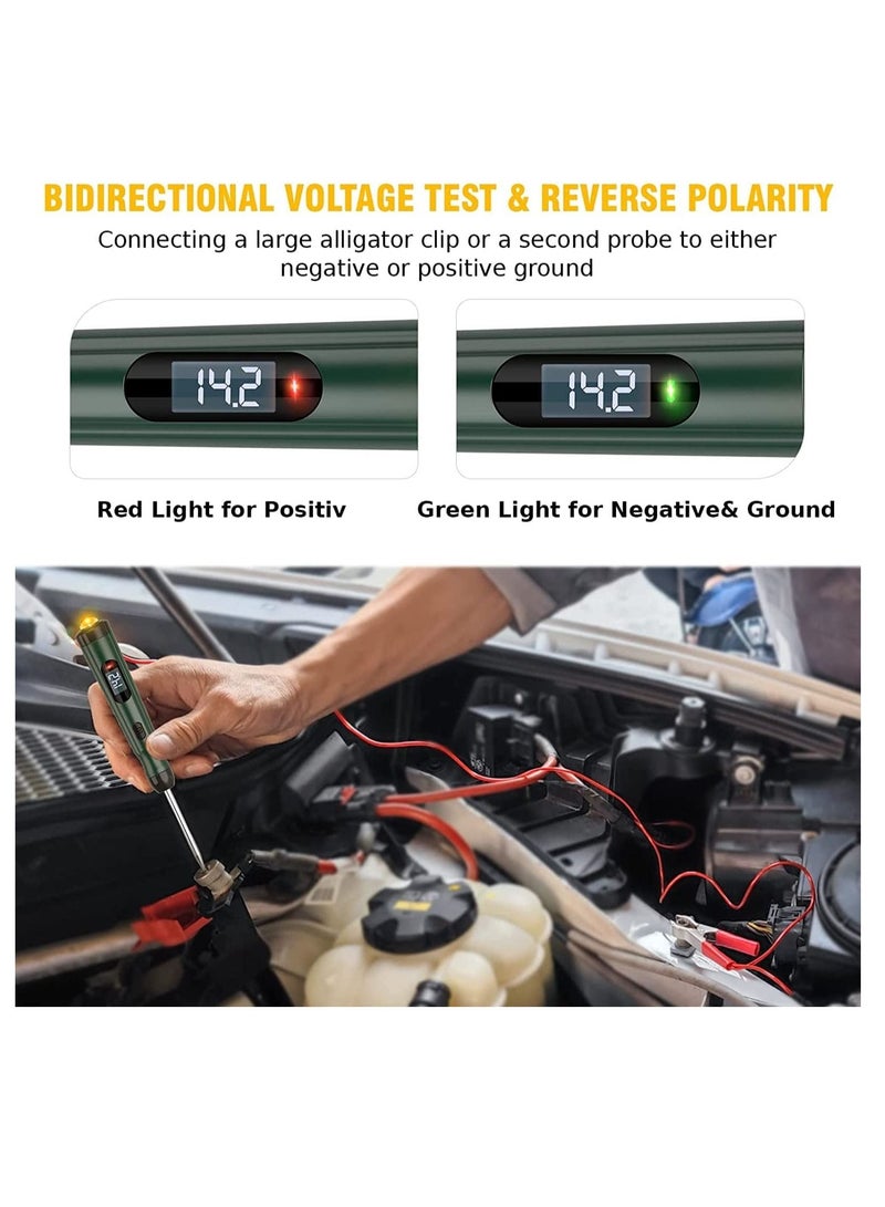 Test Light Automotive Electric 12 Volt Circuit Fuse Motorcycle Wiring Continuity Tester with LED Display,Voltage Light Tester for Car Automotive Truck