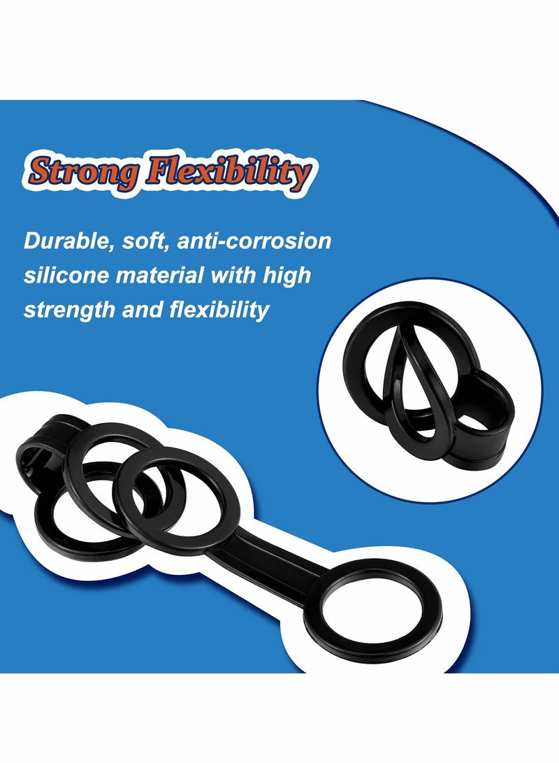 Snorkel Clip Diving Universal, Silicone Clip Diving Snorkel Bracket Plastic Clip, Mask Snorkel Clip Diving Accessories Snorkeling Equipment (12 Pcs, Black)