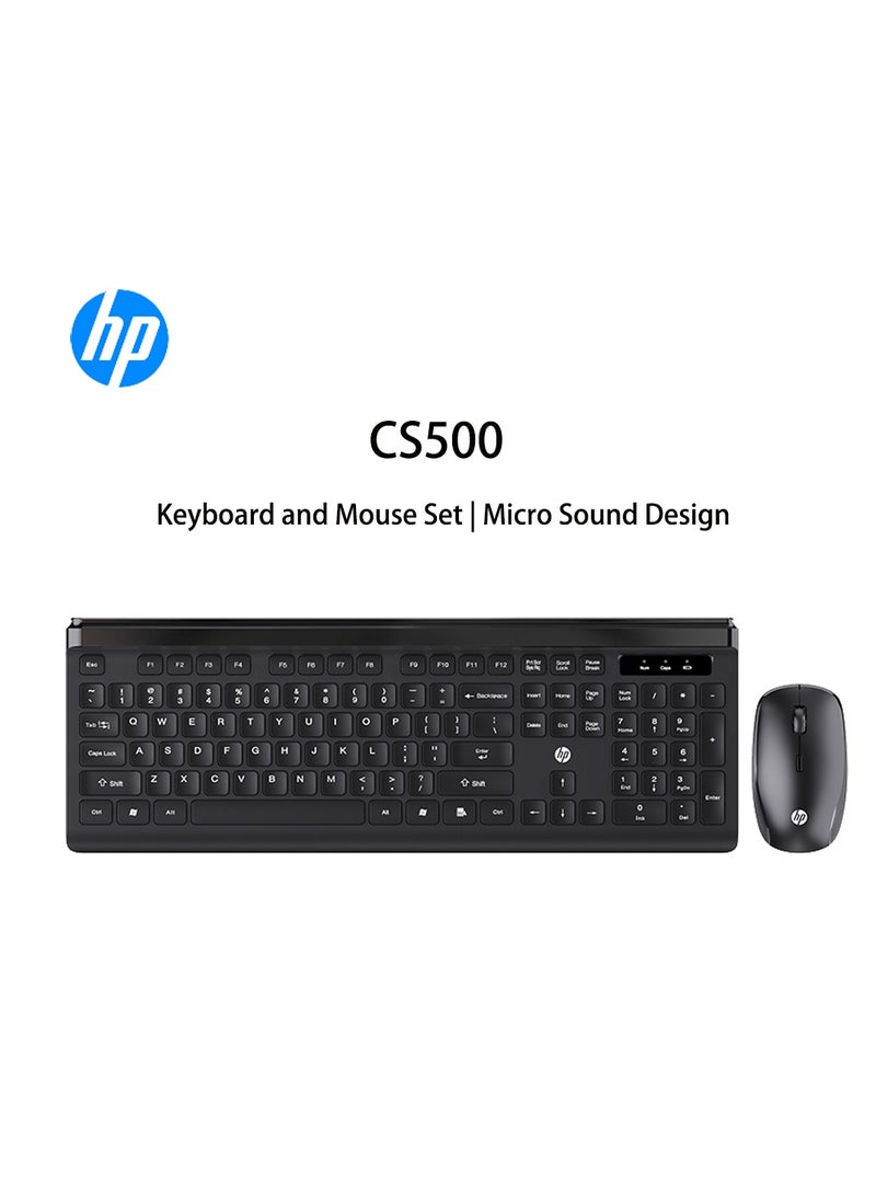 CS500 wireless keyboard and mouse combo with 104 keycaps keyboard, plug & play, ergonomic design mouse for office home computer pc laptop WHITE