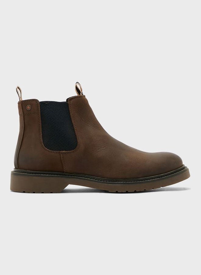 Slip On Causal Boots Brown