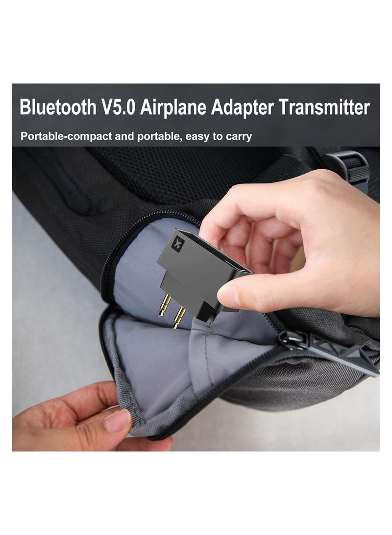 Bluetooth 50 Wireless Audio Transmitter Low Latency Adapter for Headphones Compatible with Airplanes Gym Equipment and TVs