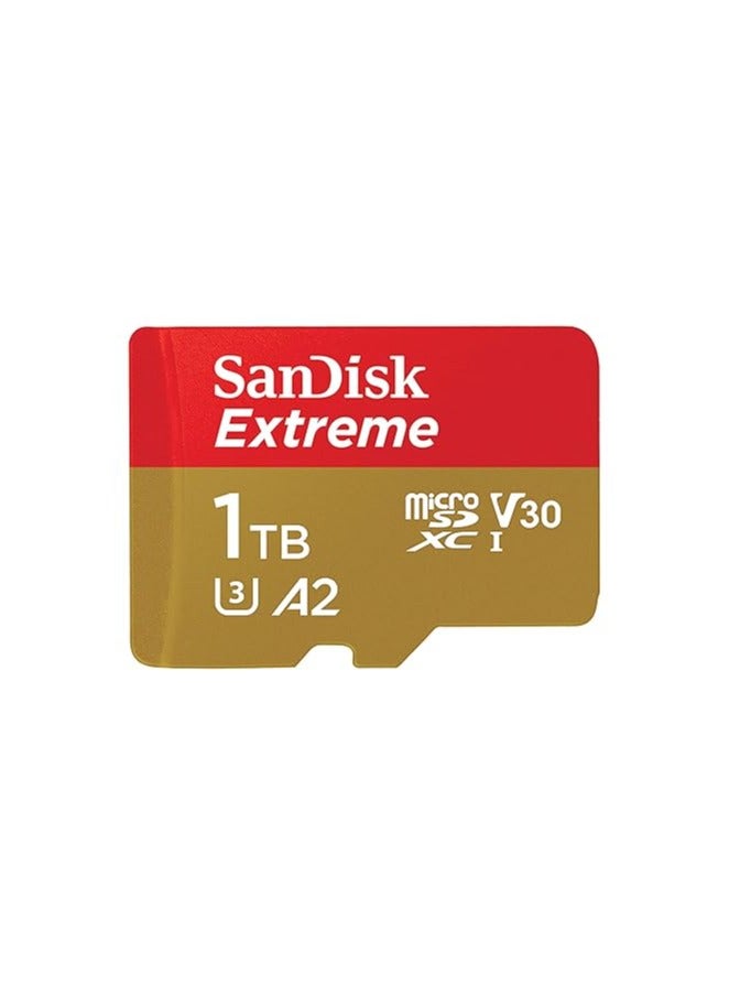 Extreme microSDXC, U3, C10, V30, UHS 1, 160MB/s R, 90MB/s W, A2 Card, for 4K Video Rec on Smartphones, Action Cams & Drones - SDSQXA1-1T00-GN6MN 1 TB