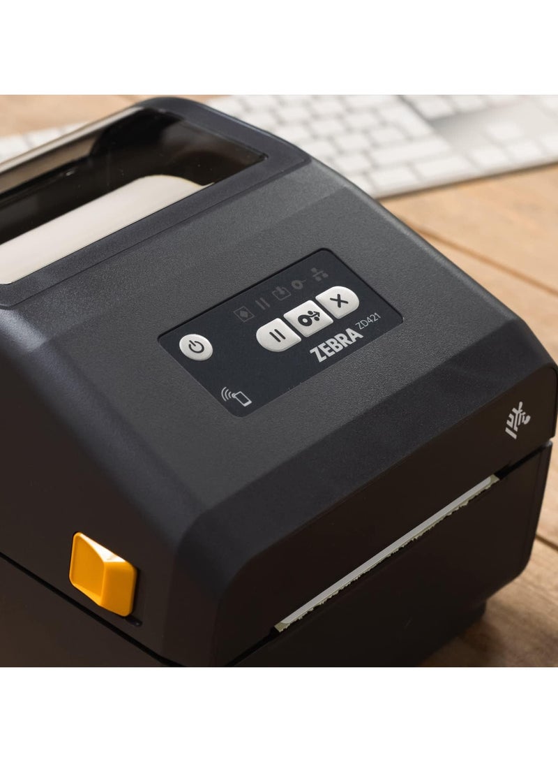 ZD421 Direct Thermal Printer,8 dots/mm (203 dpi), RTC, USB, USB Host, BT (BLE)