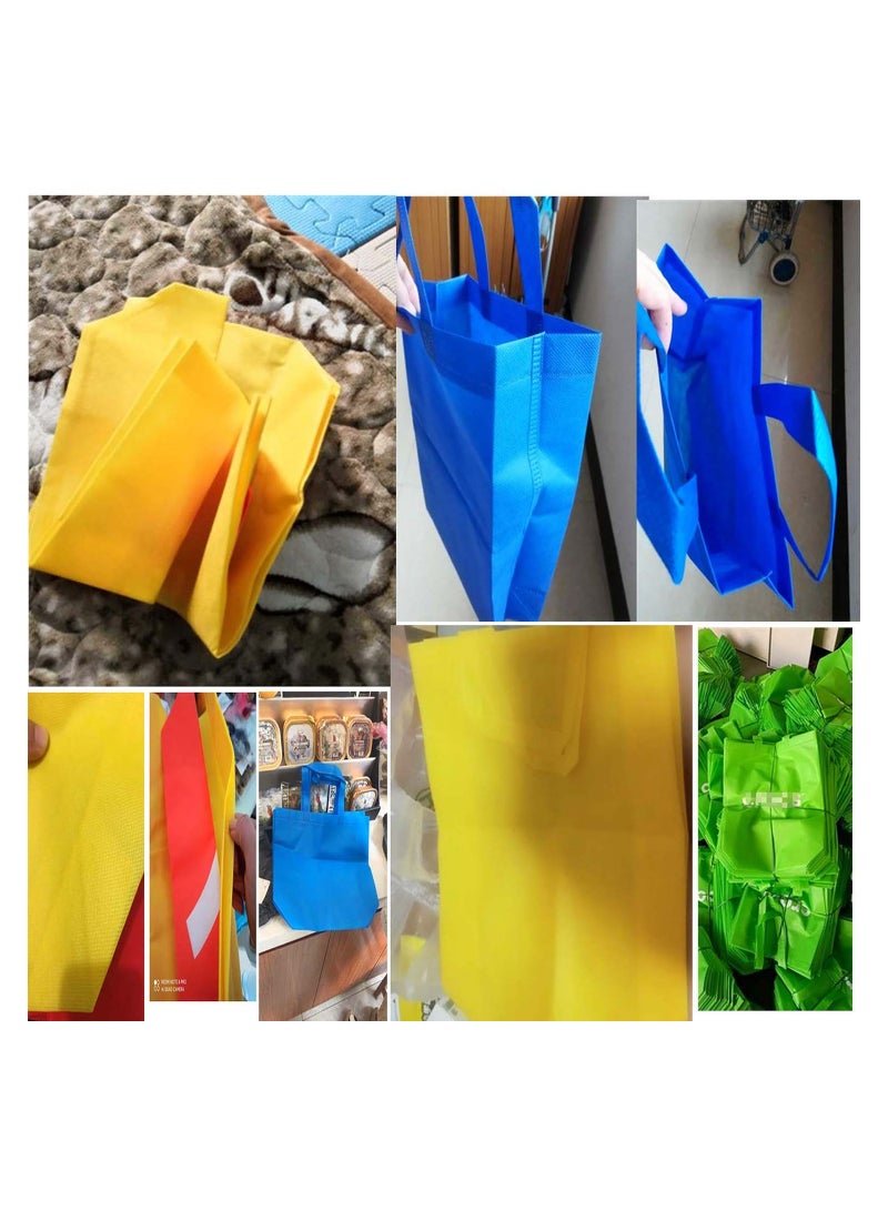 Reusable Grocery Bags, Eco Friendly Party Bags, Shopping Bags, Gift Bags, Tote Bags, Shopping Bags, Color Bags, Foldable Machine, DIY Available Heavy Duty Shopping Bags with Handle (16Pcs)