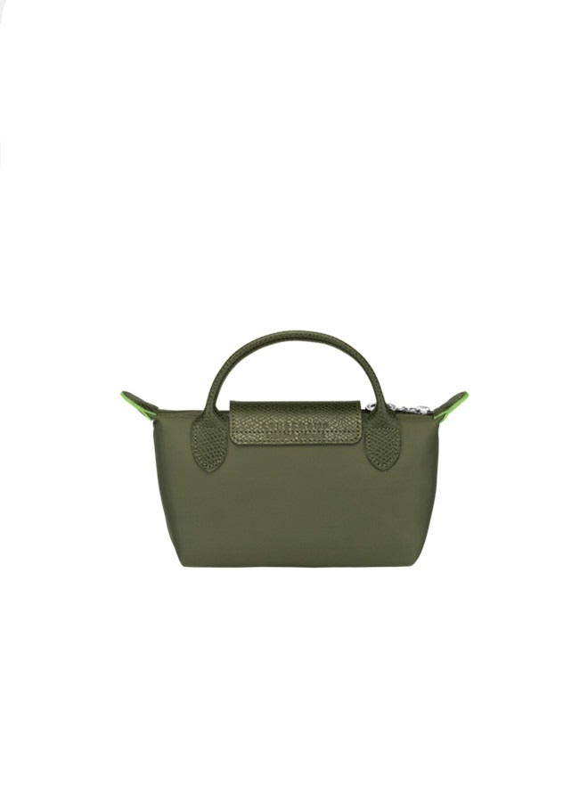 Longchamp Women's Classic Fashion Versatile Mini Makeup Bag Handbag Shoulder Bag Handheld Small Bag Forest Green