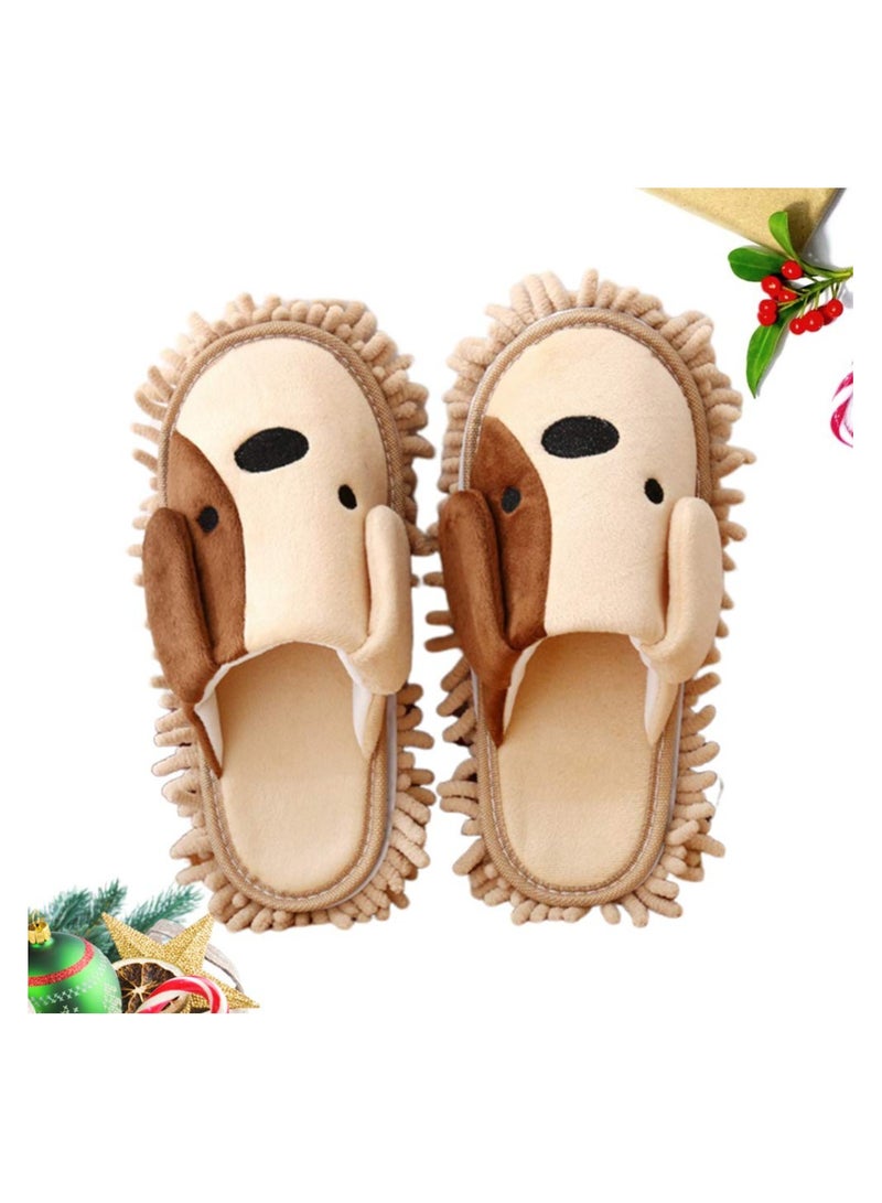 Unisex Multifunction Cleaning Slippers Slippers Floor Cleaning Mop Dust Detachable Mopping Shoes House Floor Cleaning Mop Microfiber Sole for Reusable Kitchens Bathroom Living Room Floor(1 Pair)