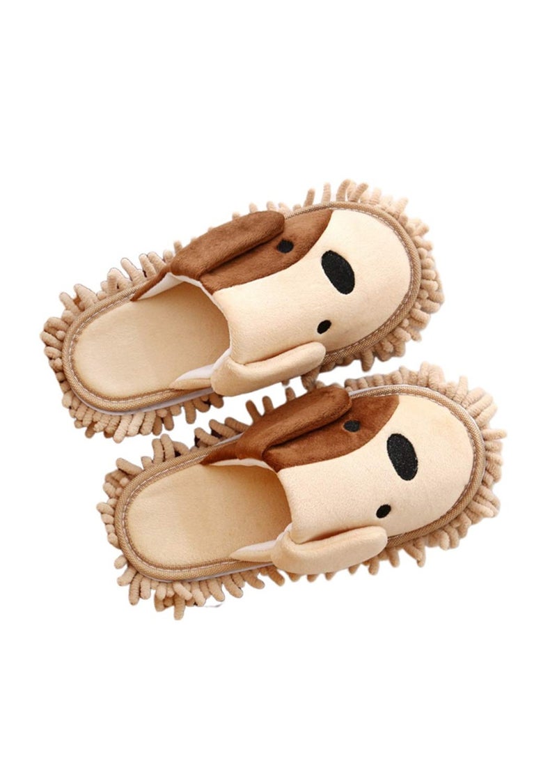 Unisex Multifunction Cleaning Slippers Slippers Floor Cleaning Mop Dust Detachable Mopping Shoes House Floor Cleaning Mop Microfiber Sole for Reusable Kitchens Bathroom Living Room Floor(1 Pair)