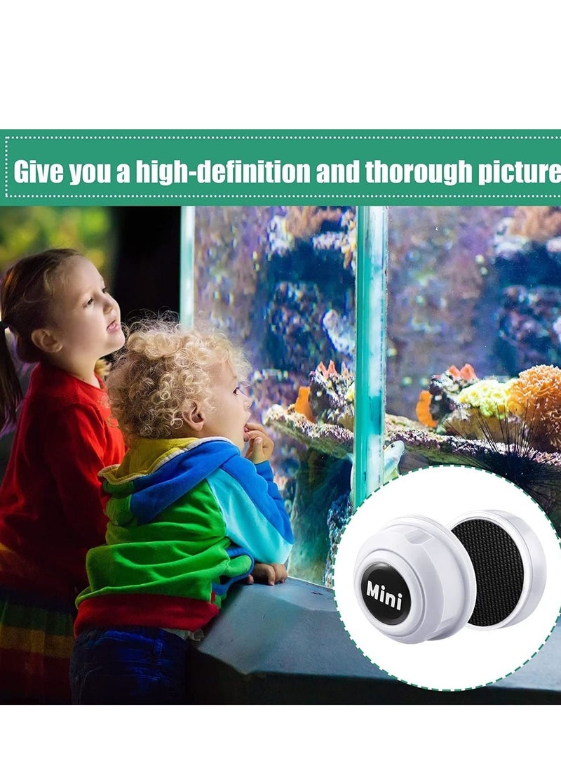 2 Pieces Mini Aquarium Glass Cleaner Magnetic Algae Scraper Magnetic Glass Cleaner No Scratch Magnet Fish Tank Glass Cleaner Magnetic Brush for Small Fish Tank Glass and Acrylic Aquarium