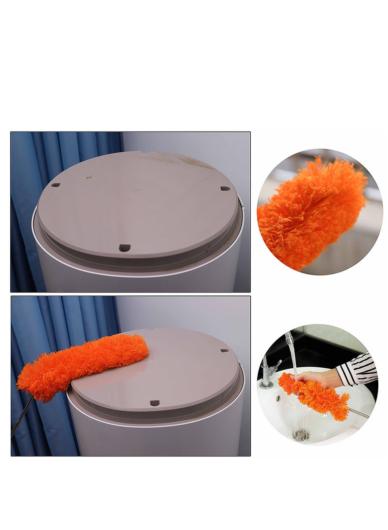 Microfiber Duster for Cleaning 3 Pieces Feather Duster with Extendable Pole Bendable Static Duster for Office Car Window Furniture Ceiling Fan Clean home