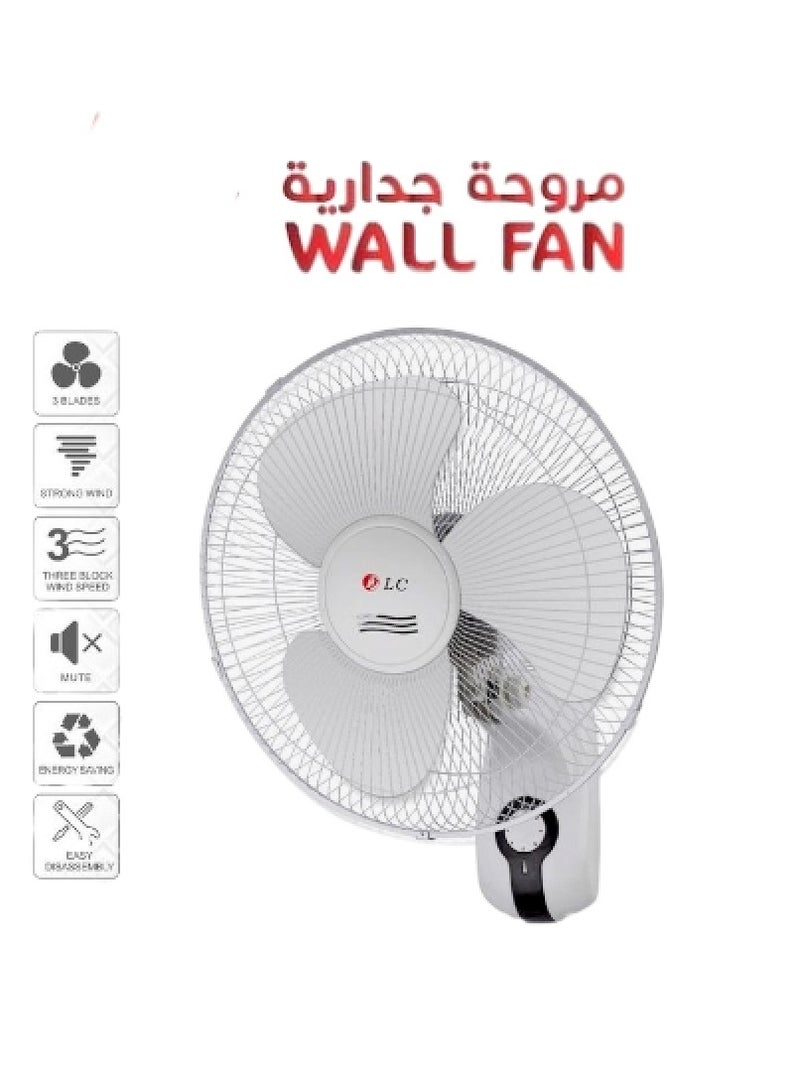 Electric Wall Fan 46 W DLC1640W White