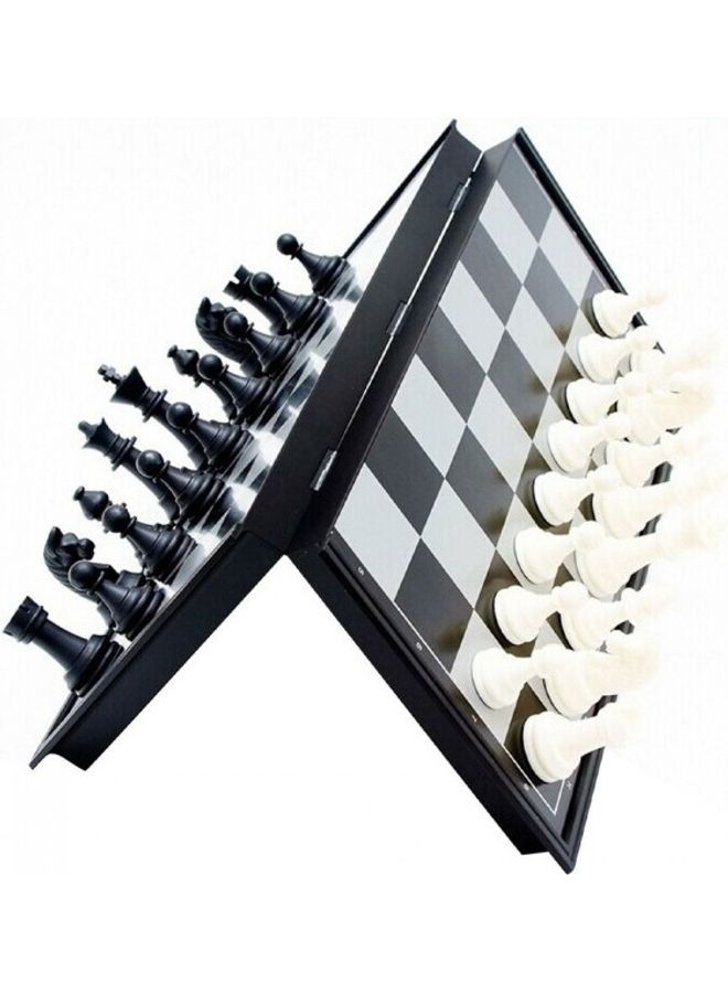 Magnetic Folding Chess Game - Black/White 25cm