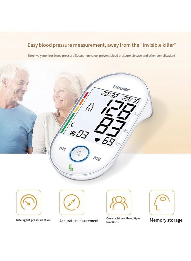 Beurer BM55 Upper Arm Blood Pressure Monitor – Home Use Electronic Blood Pressure Measuring Device for Elderly