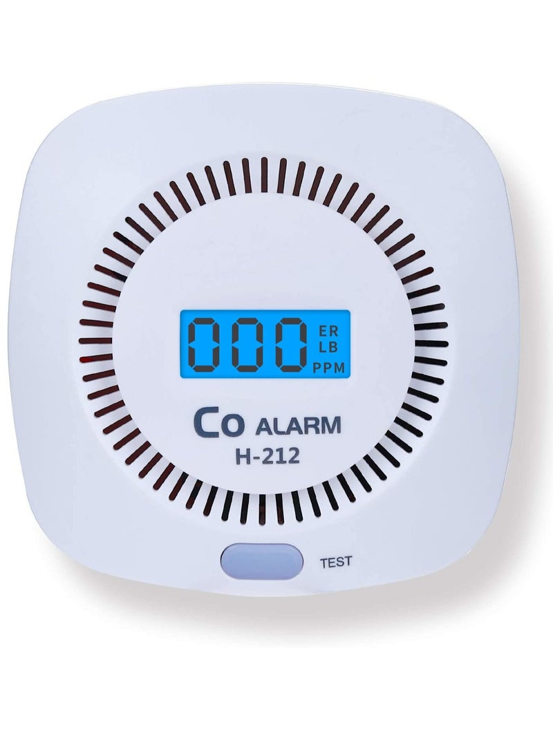 Carbon Monoxide Detectors CO Alarm Detector Monitor Battery Operated with Digital Display and Sound Warning for House Kitchen Restaurant Office