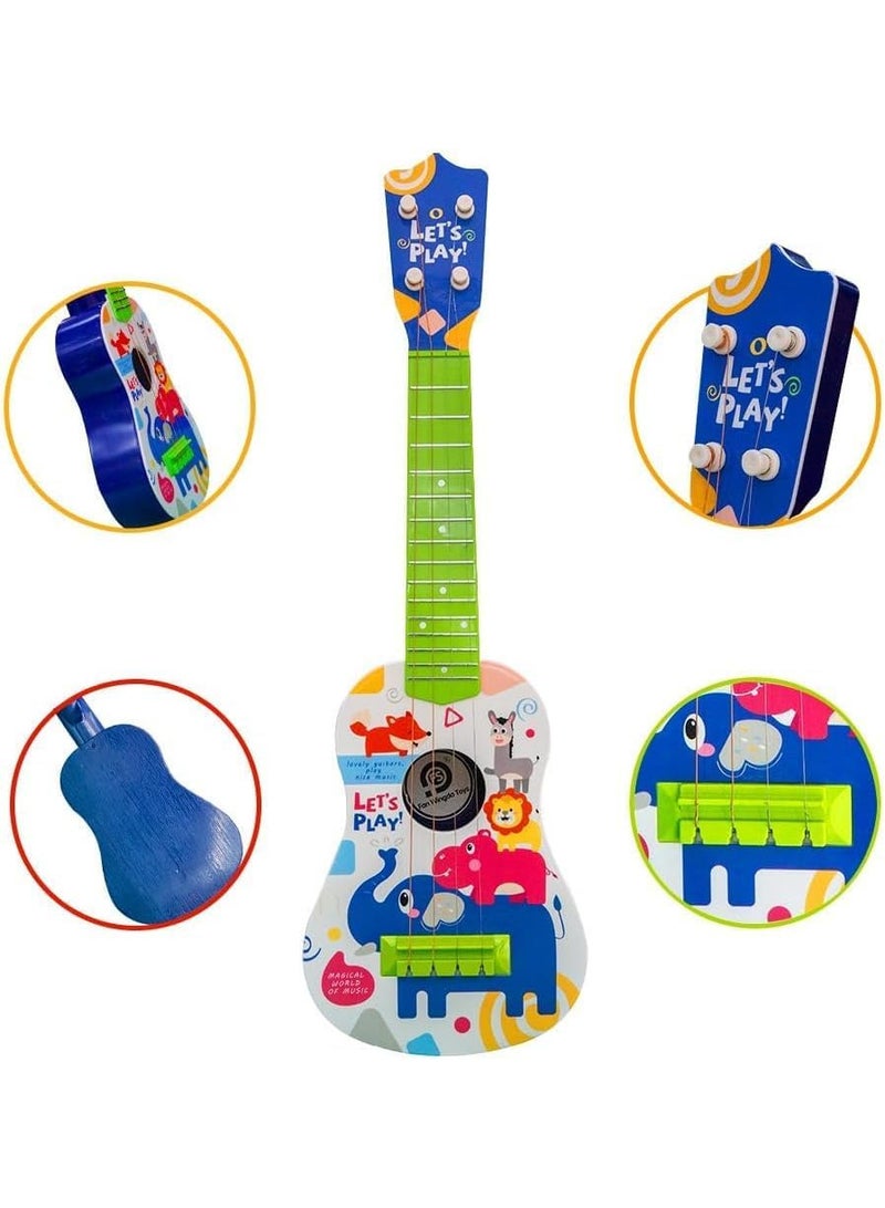 UKR Kids Safari Guitar – Wooden Music Toy for Toddlers 3+ | Green Musical Instrument for Early Childhood Development & Creative Play