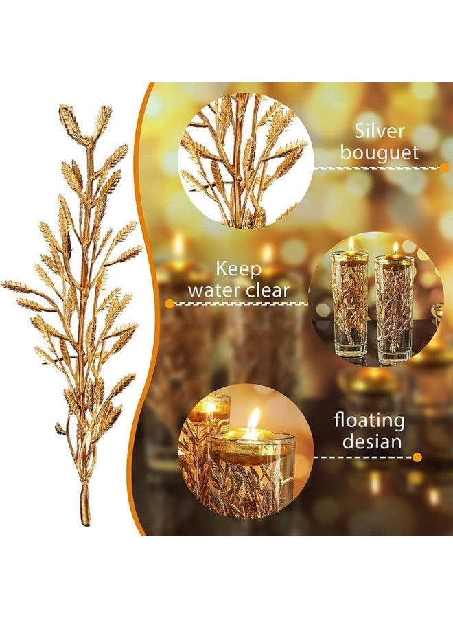 Floating Candles Natural Pack Of 20 Pieces Unscented Best Option To Light Your Home Decor With Golden Color Floating Candles 2X2X2Cm Gold