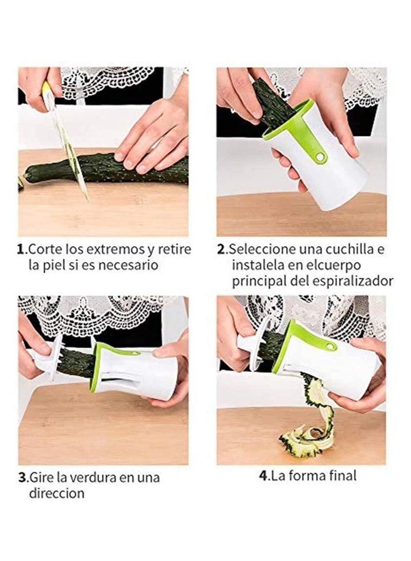 Vegetable Spiralizer, Spiralizer Hand Held, Spiral Slicer for Zucchini Noodle, Veggie Pasta, Spaghetti Maker for Low Carb, Paleo, Gluten-Free Meals