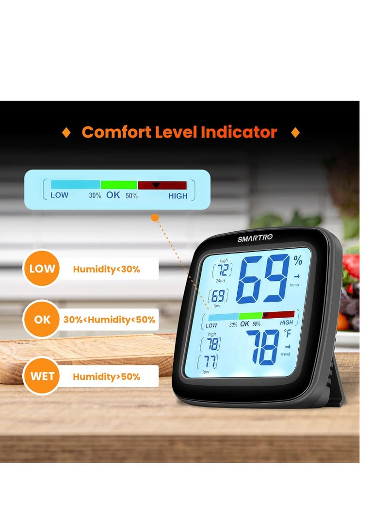 SMARTRO SC42 Professional Digital Hygrometer Indoor Thermometer Room Humidity Gauge & Pro Accuracy Calibration