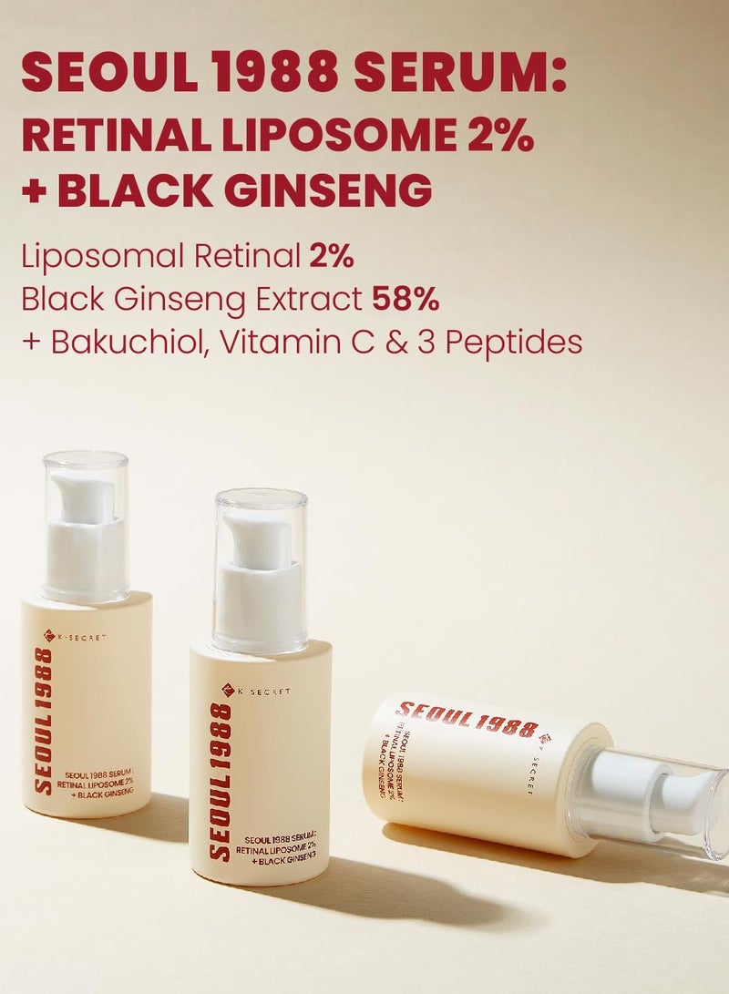 K-SECRET SEOUL 1988 Serum : Retinal Liposome 2% + Black Ginseng 30ml