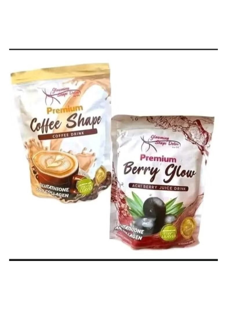 Premium coffee shape and berry glow