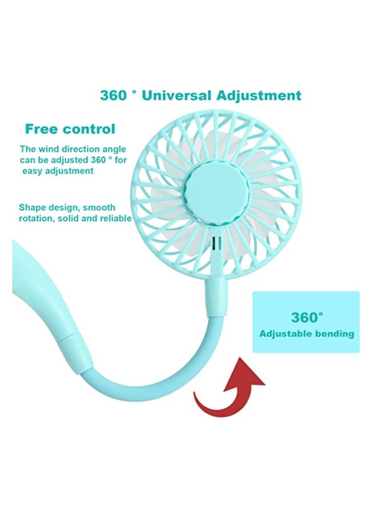 Hands Free Neck Band Hanging USB Rechargeable Dual Fan Mini Air Cooler For Summer