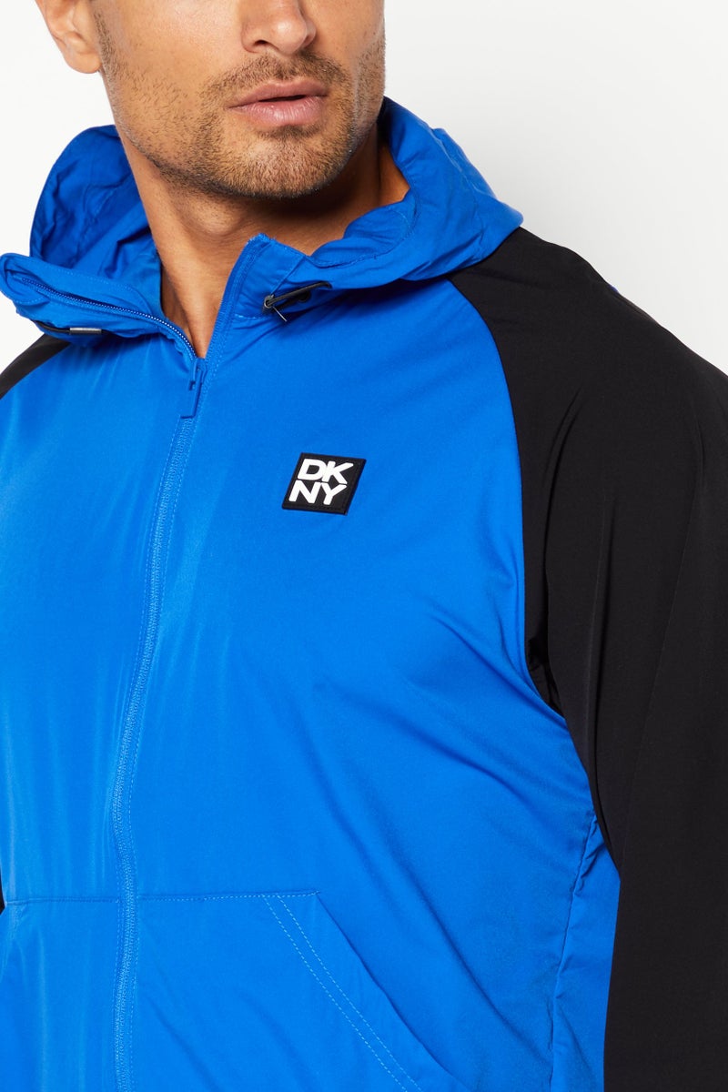 Men Sportswear Fit Training Jacket, Blue/Black