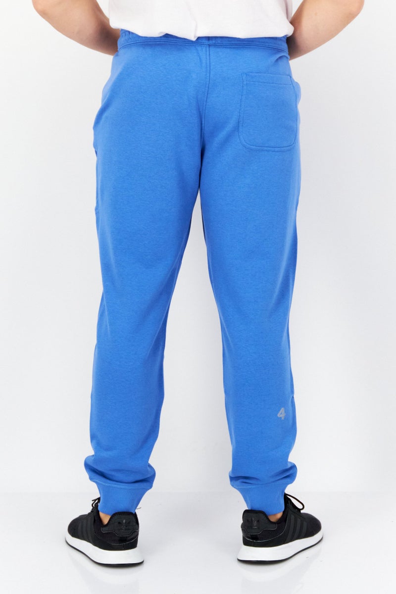 Men Regular Fit Solid Jogger Pants, Blue