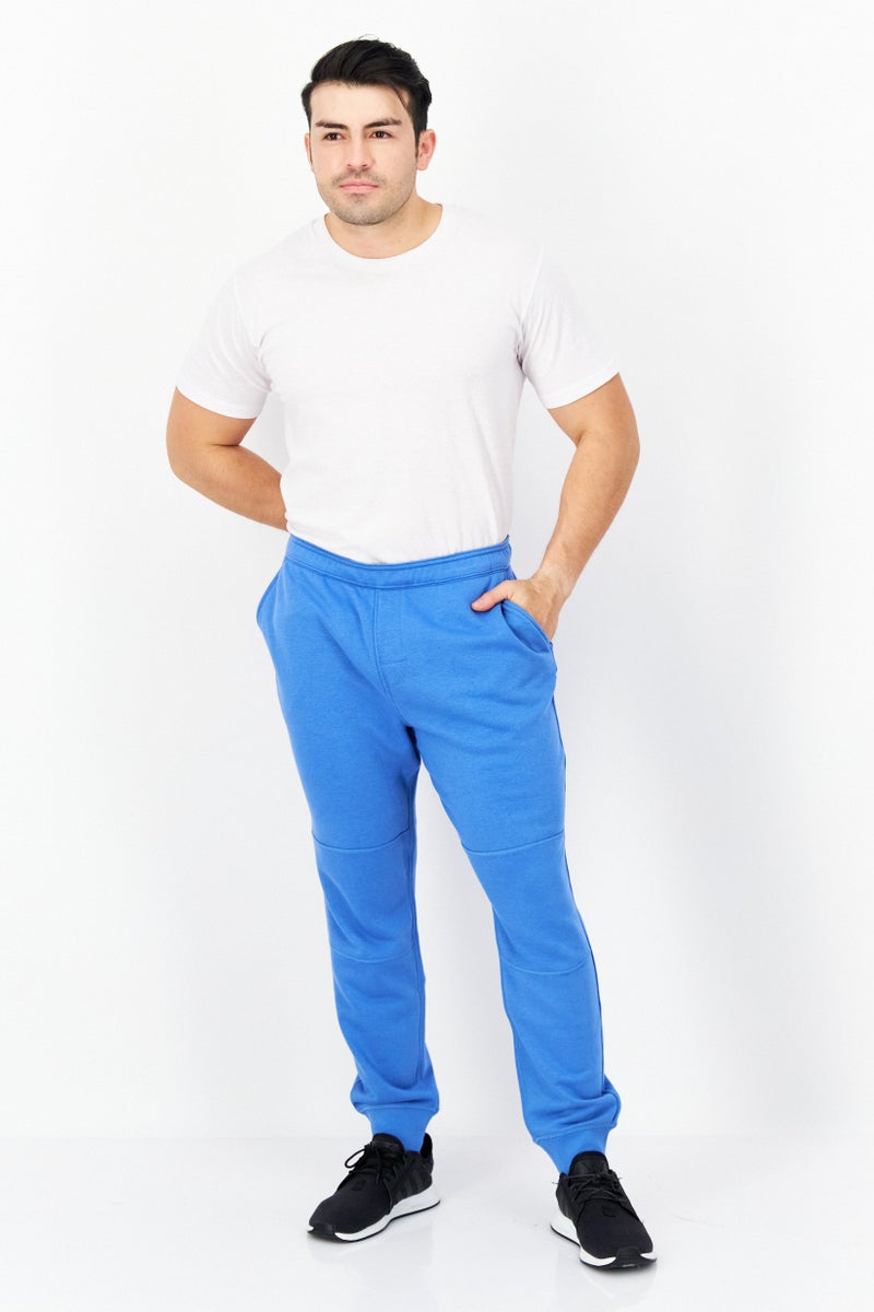 Men Regular Fit Solid Jogger Pants, Blue