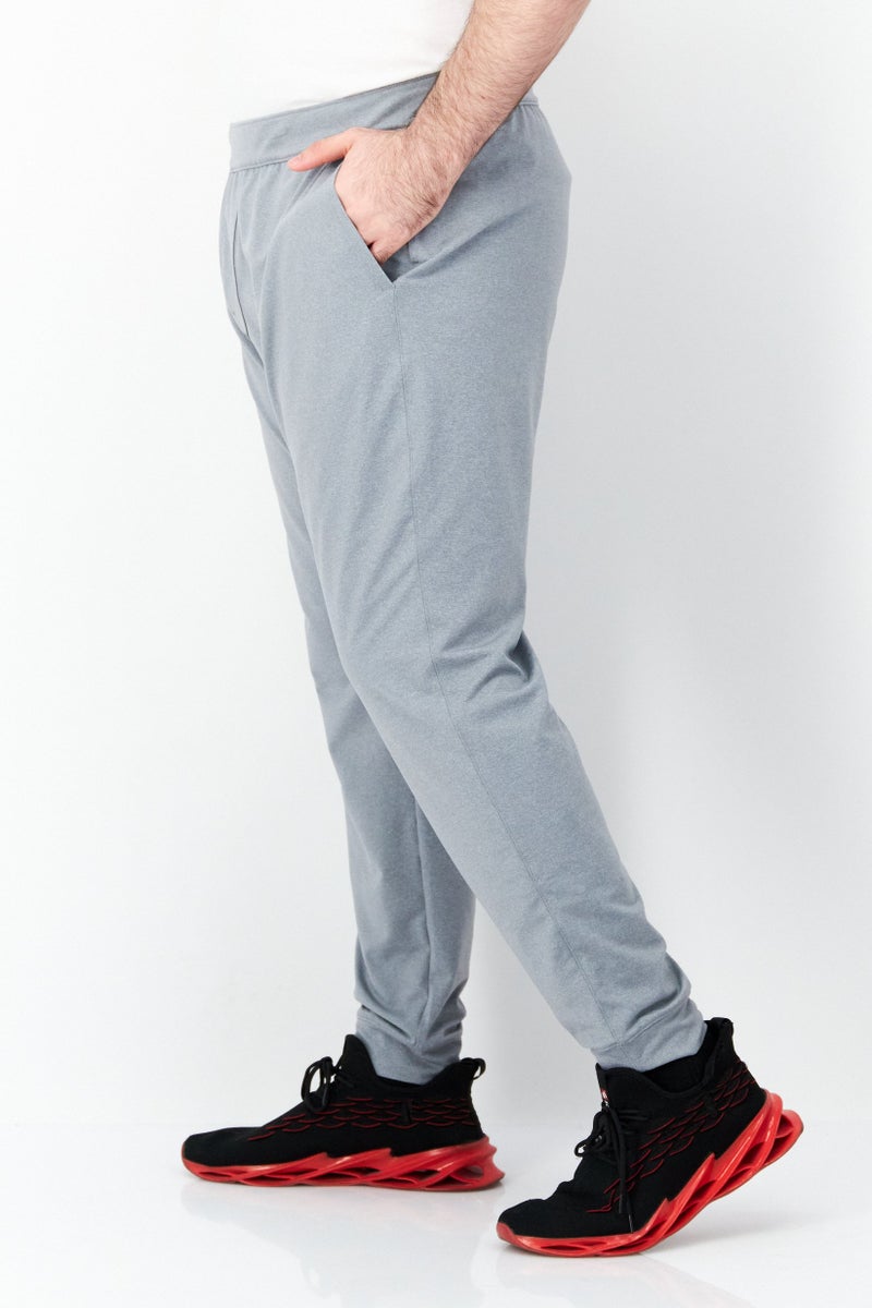 Men Heather Pull On Sweatpants, Heather Grey