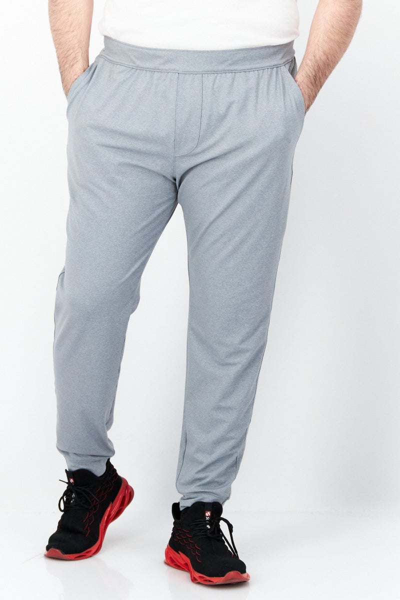 Men Heather Pull On Sweatpants, Heather Grey