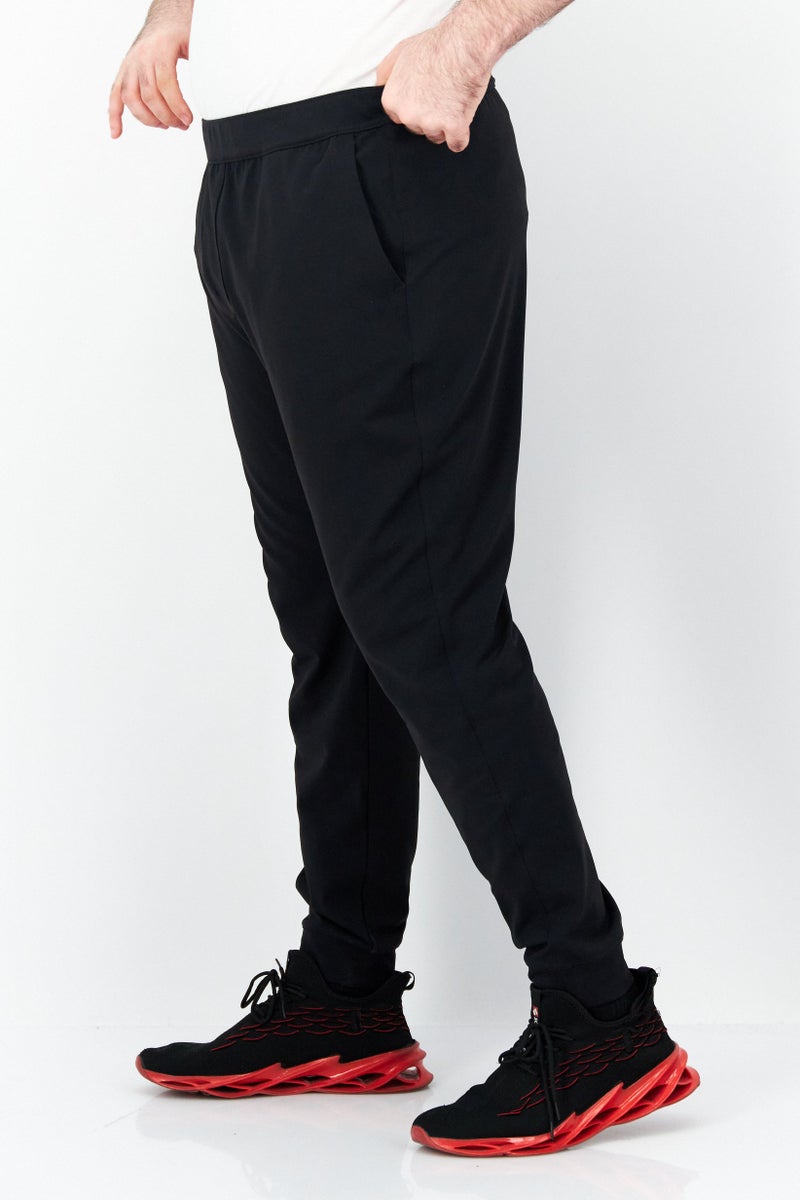 Men Plain Sweatpants, Black