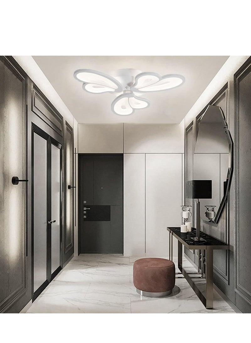 Modern Dimmable LED Ceiling Light Acrylic Petals Ceiling Chandelier Lighting Fixture with Remote Control for Living Room Bedroom Dining Room